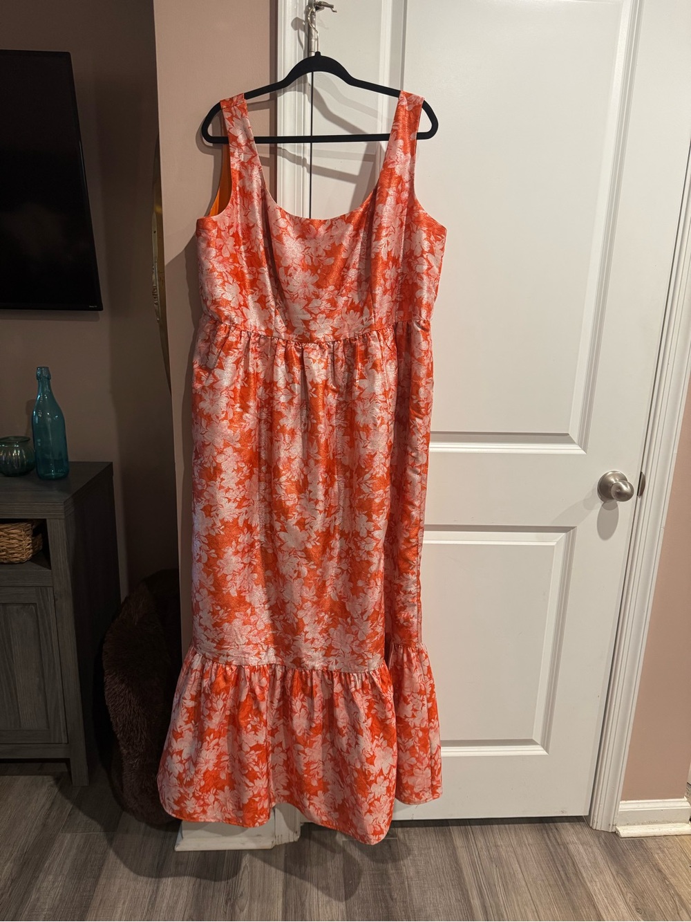 Hutch Orange and White Floral Maxi Dress